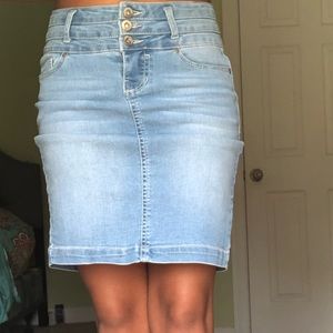 Blue spice Jean Skirt